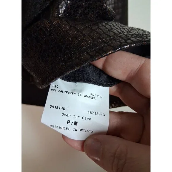 IN Studio Jacket Blazer Reptile Animal Print Y2K Edgy Grunge Business Casual PM - Picture 6 of 6